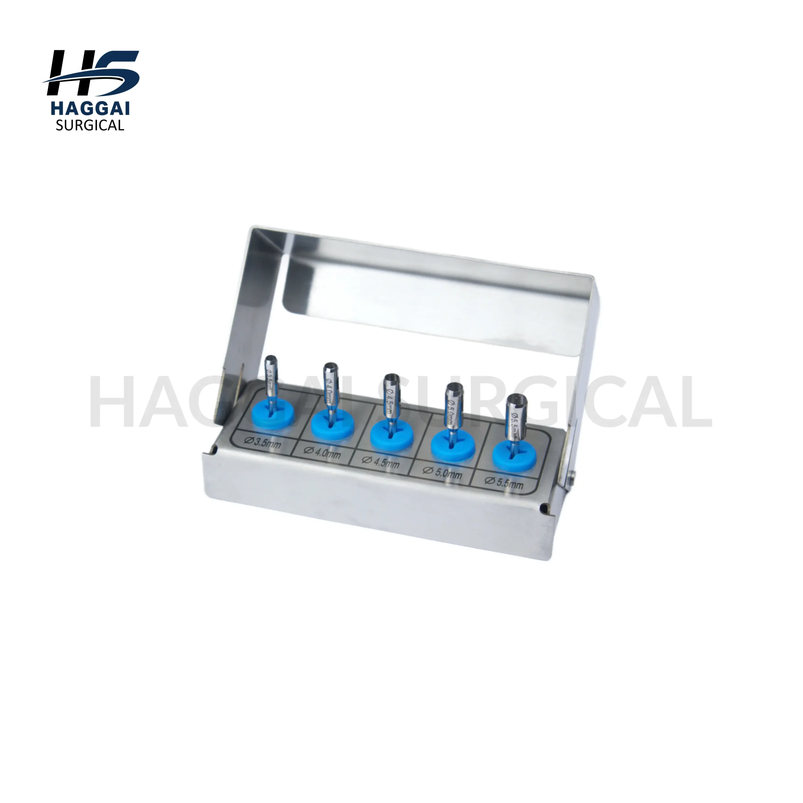 Dental Implant Tissue Punch Kit – 5 Pieces (3.5mm – 5 (4) Dental Implant Tissue Punch Kit – 5 Pieces (3.5mm – 5.5mm) - Image 1