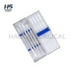 Dental Examination Set of 4 PCS with Sterilization Cassette - Stainless Steel Diagnostic Instruments