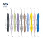 Composite Filling Instruments Set of 10 Pcs with Silicone Handles and Cassette