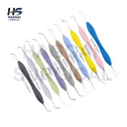 Composite Filling Instruments Set of 10 Pcs with Silicone Handles and Cassette